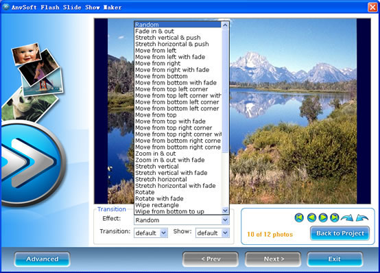 slide show creator for the internet -  flash slide shows -flash sliding images