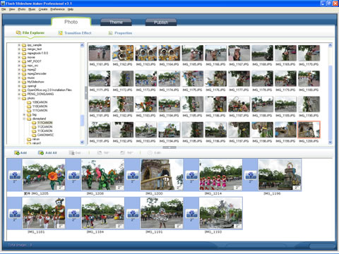 Add photo to Flash Slideshow Maker